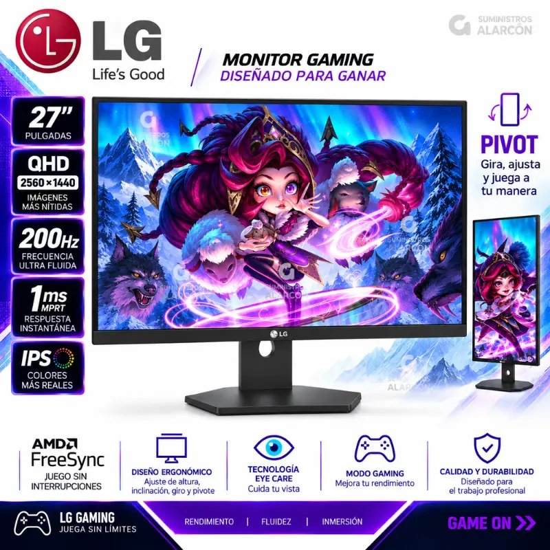 monitor LG UltraGear 27G610A-B conectividad HDMI DisplayPort